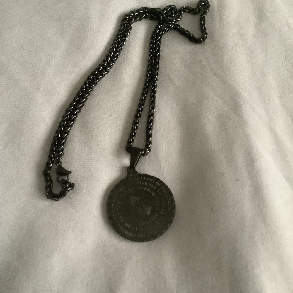 Black Recovery Pendant Necklace